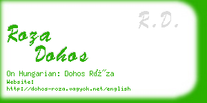 roza dohos business card